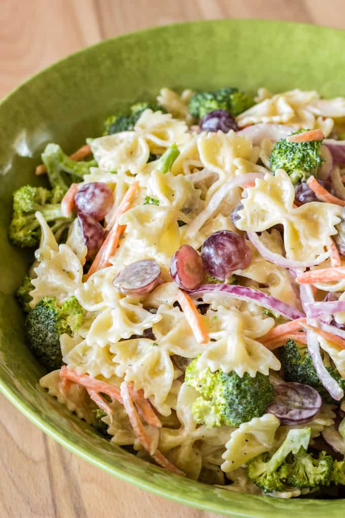 Pasta Salad With Broccoli
 Broccoli Grape Pasta Salad The Wholesome Dish