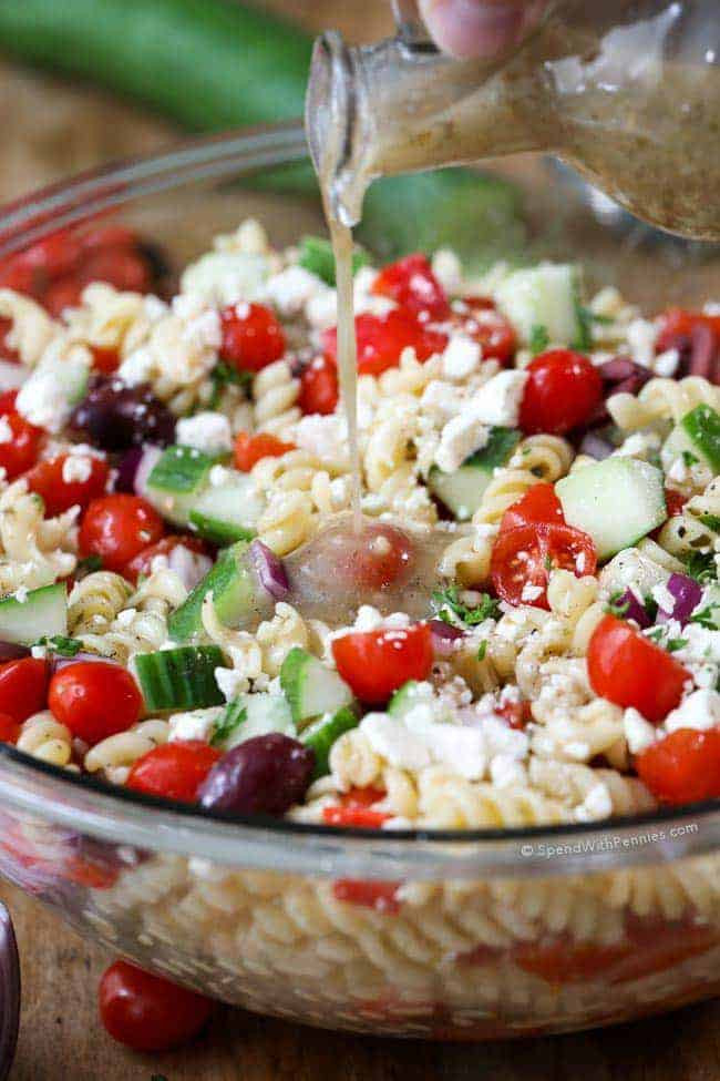 Pasta Salad With Feta Cheese
 Easy Greek Pasta Salad Spend With Pennies