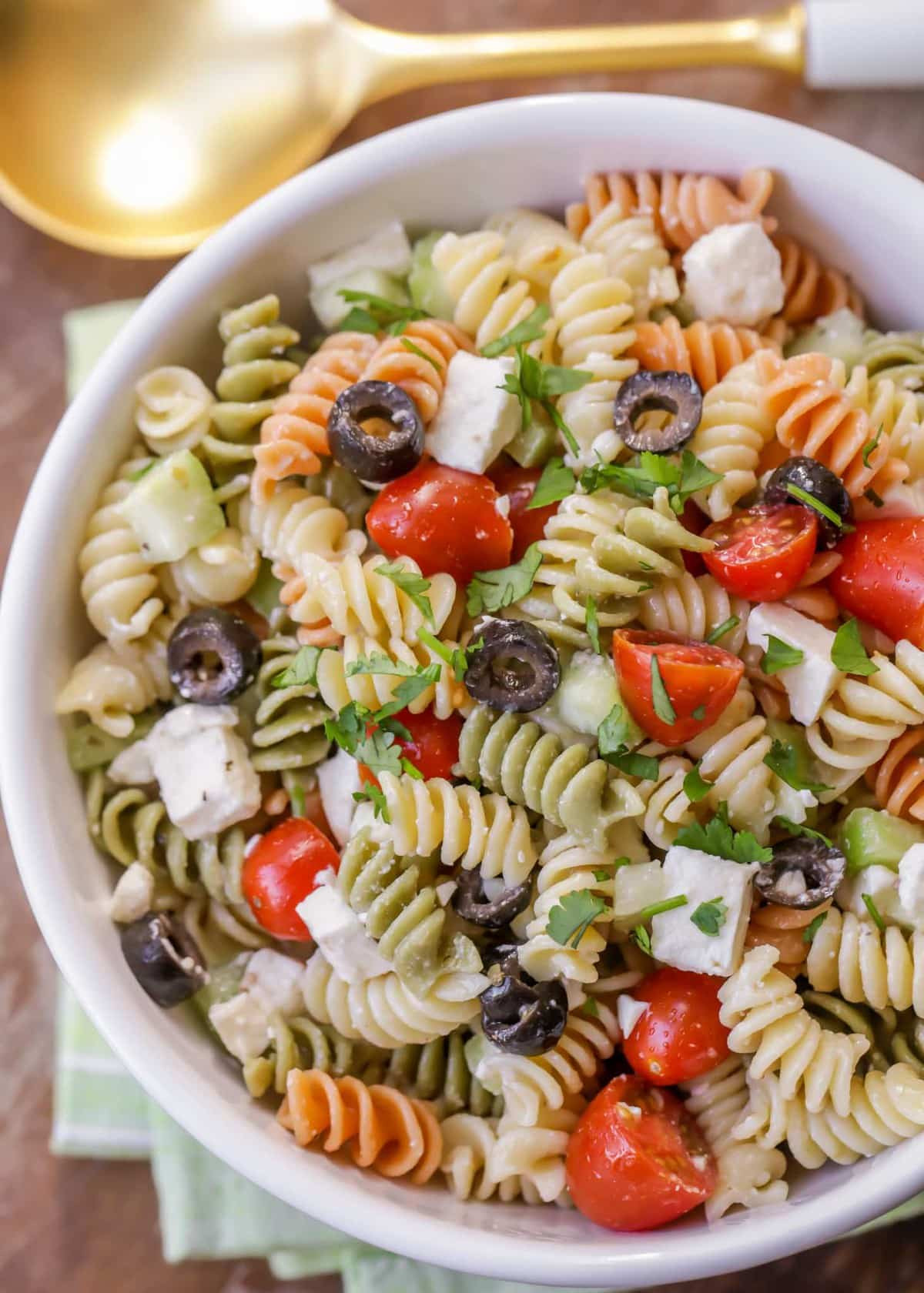 Pasta Salad With Feta Cheese
 Greek Pasta Salad with Feta Cheese VIDEO