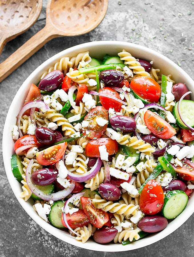Pasta Salad With Feta Cheese
 Easy Greek Pasta Salad As Easy As Apple Pie