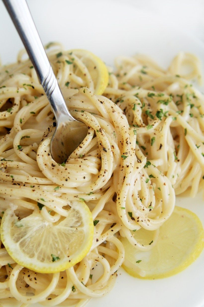 Pasta Side Dishes For Fish
 Creamy Lemon Pepper Spaghetti Recipe