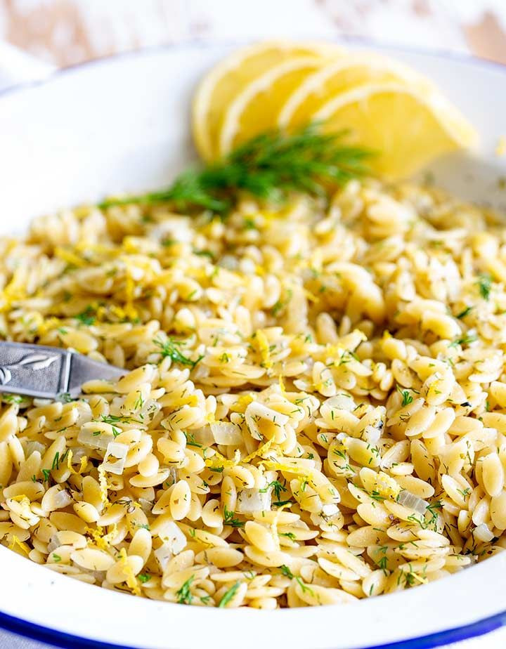 Pasta Side Dishes For Fish
 This Greek Orzo with Lemon and Herbs makes the best side