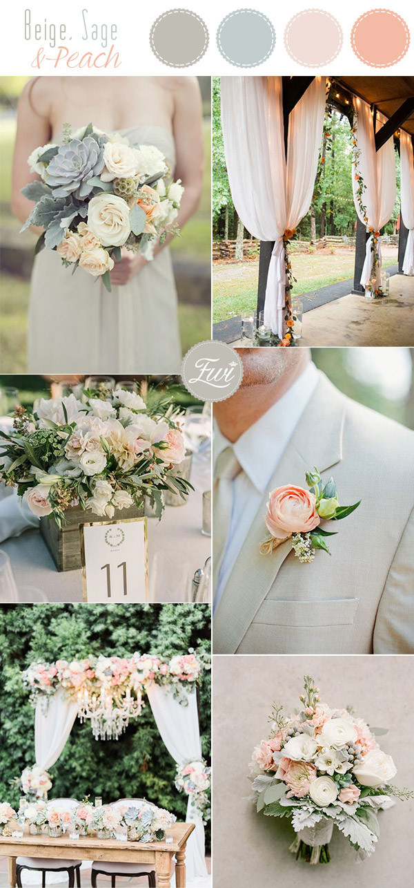 Pastel Wedding Colors
 10 Stunning Neutral Flower Bouquets inspired Wedding Color