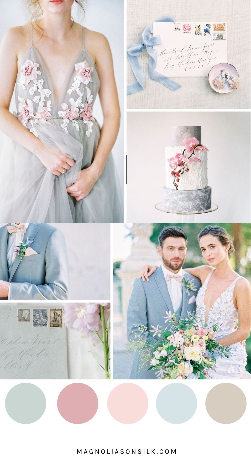 Pastel Wedding Colors
 Top 5 Spring Wedding Color Palettes