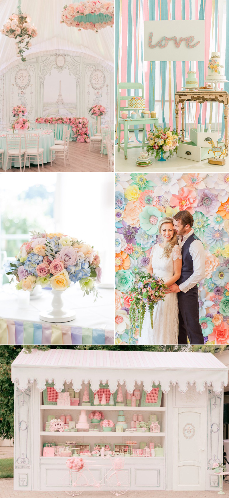 Pastel Wedding Colors
 Romantic Wedding Decor Ideas with Dreamy Pastel Color