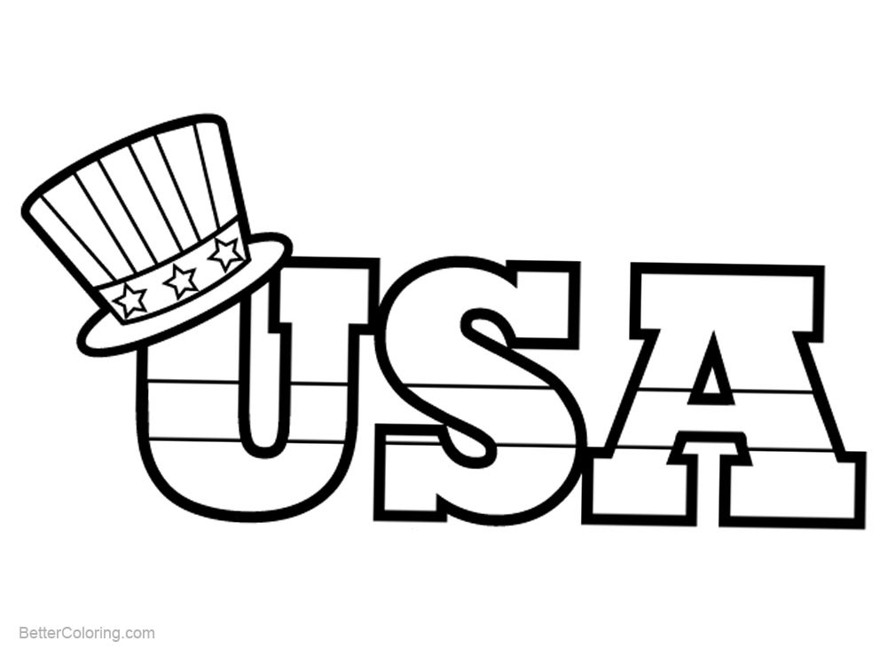 Patriotic Coloring Pages Printable
 Hat of Patriotic Coloring Pages Free Printable Coloring