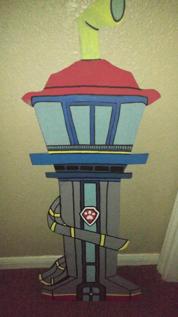 Paw Patrol Decorations DIY
 Final DIY paw patrol tower With images