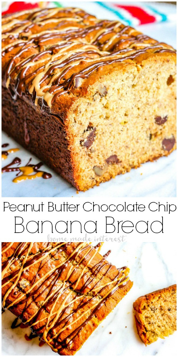 Peanut Butter Banana Bread Recipe
 Peanut Butter Chocolate Chip Banana Bread Home Made