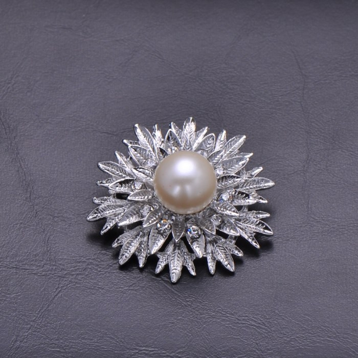 Pearl Brooches
 Modern Pearl Brooch Luxury Wedding Invitations Handmade