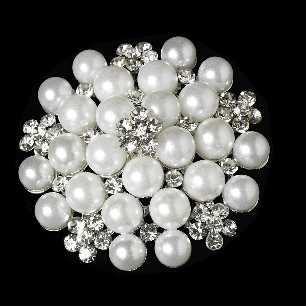 Pearl Brooches
 Wholesale Crystal Vintage Brooch for Gown or Hair by