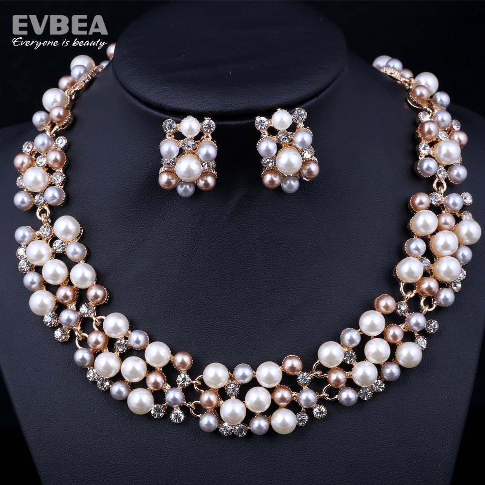 Pearl Necklace Sets
 2019 Pearl Jewelry Sets Elegant Popular Fashion Designer