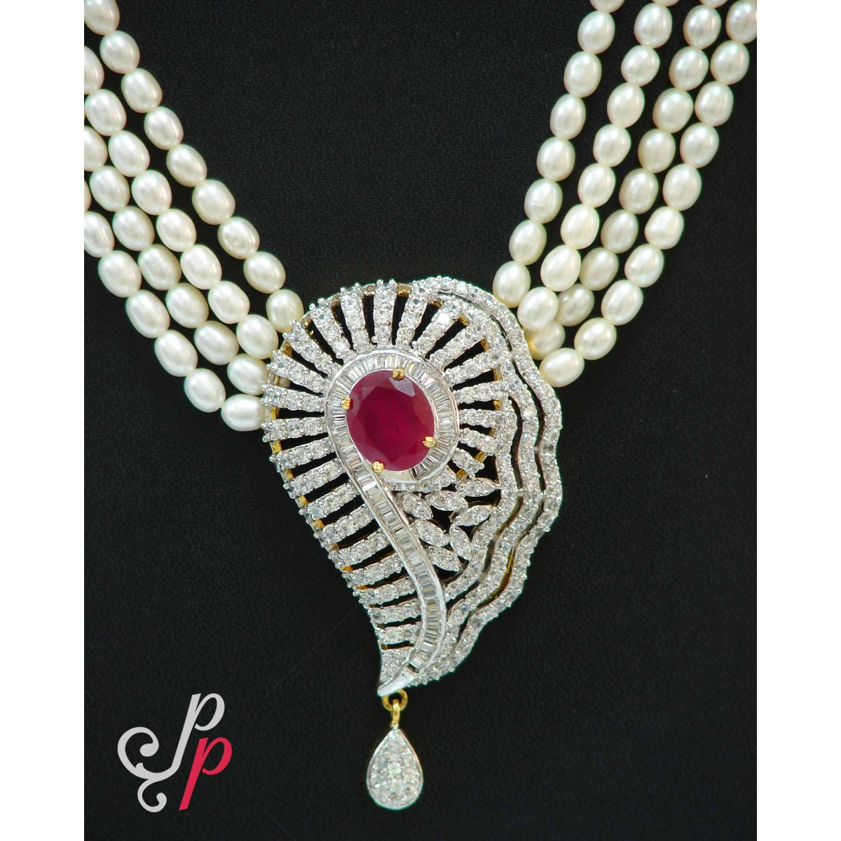 Pearl Necklace Sets
 Pearl Necklace Sets 4 line grand pearl necklace set in