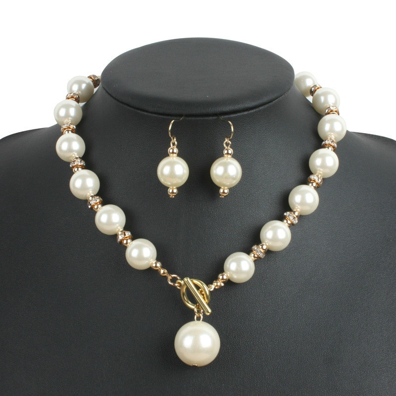 Pearl Necklace Sets
 Grey Pearl Necklace Set Earrings Rose Gold Pearls Jewelry