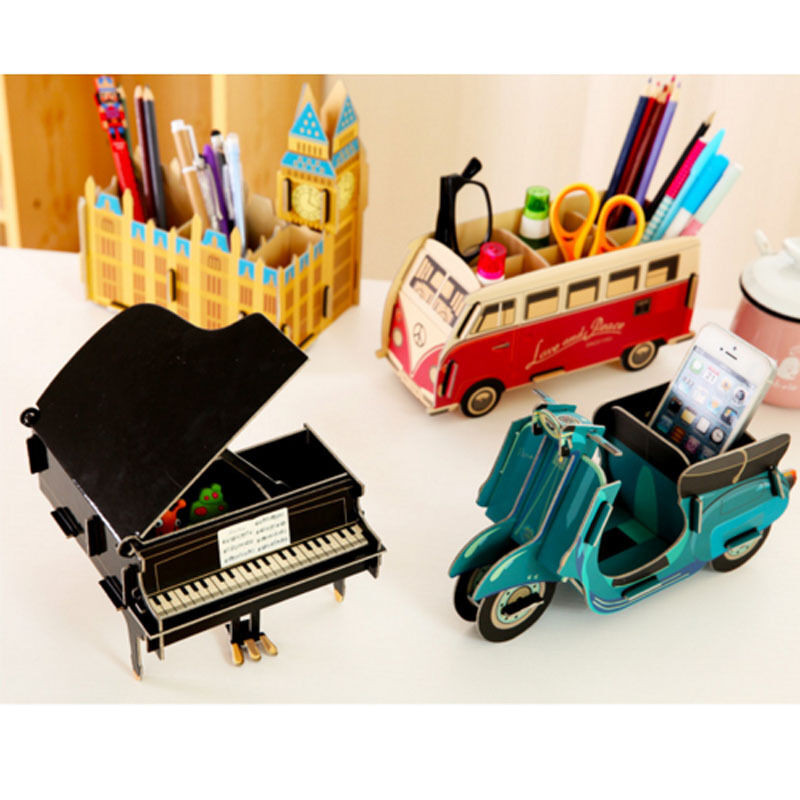 Pen Organizer DIY
 DIY Wooden Pen Pencil Storage Holder Box School fice