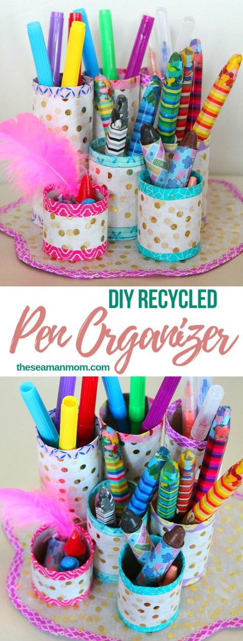 Pen Organizer DIY
 DIY Pen Organizer Easy & Affordable With Recycled Materials