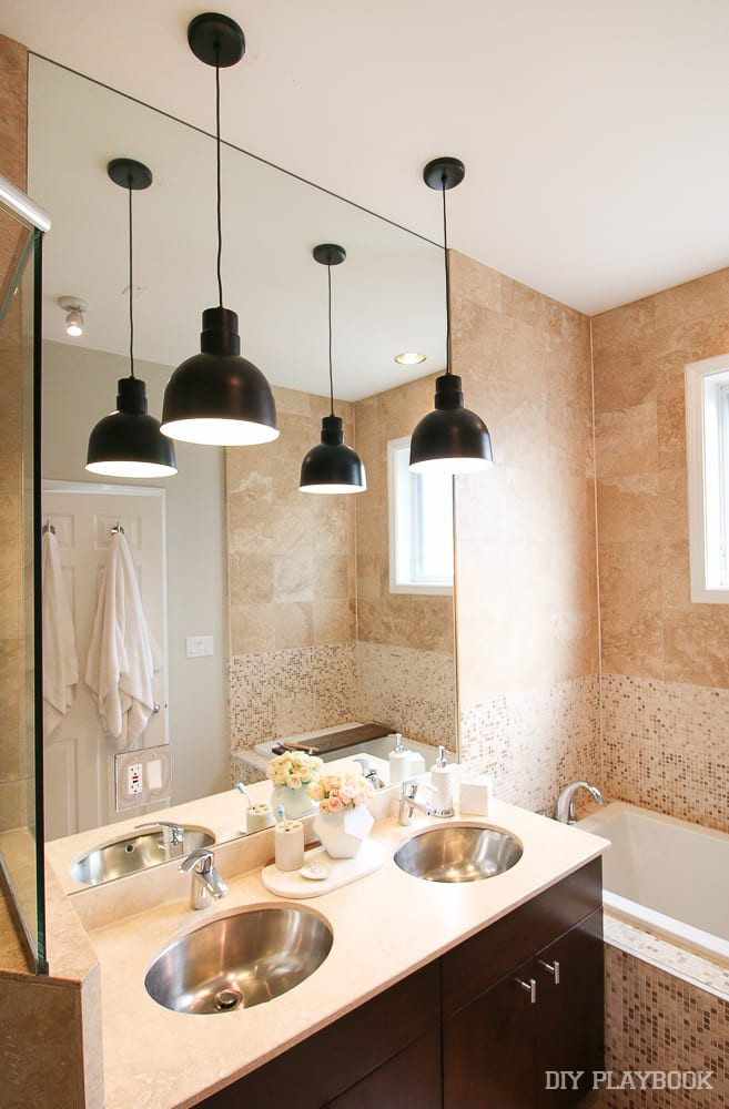 Pendant Lights For Bathroom
 Contemporary Pendant Lights in our Master Bathroom