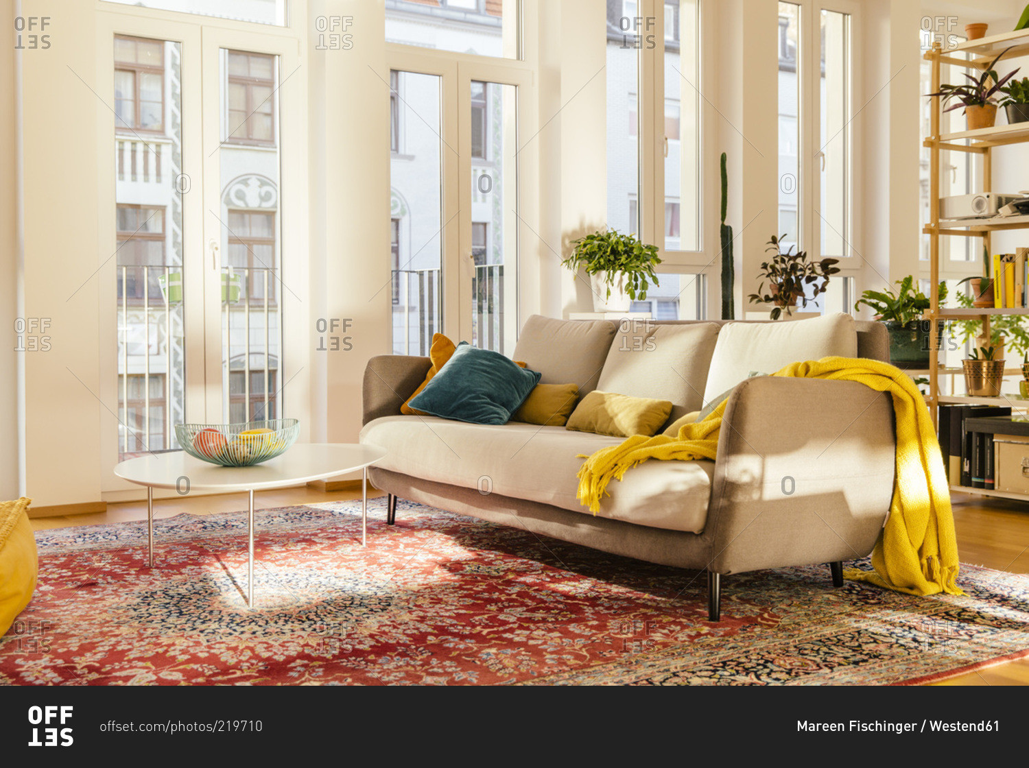 Persian Rug Living Room
 Living room area with Persian rug stock photo OFFSET