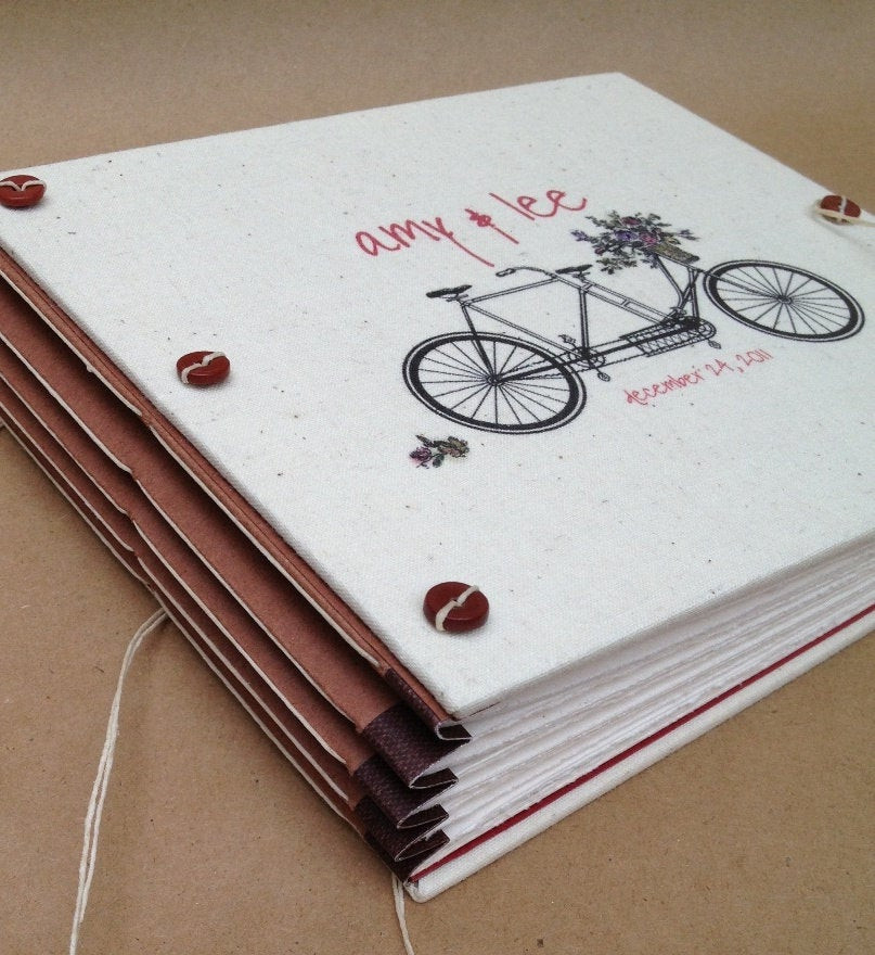 Personalised Photo Wedding Guest Book
 Personalized Bicycle Wedding Guest Book or Booth Album