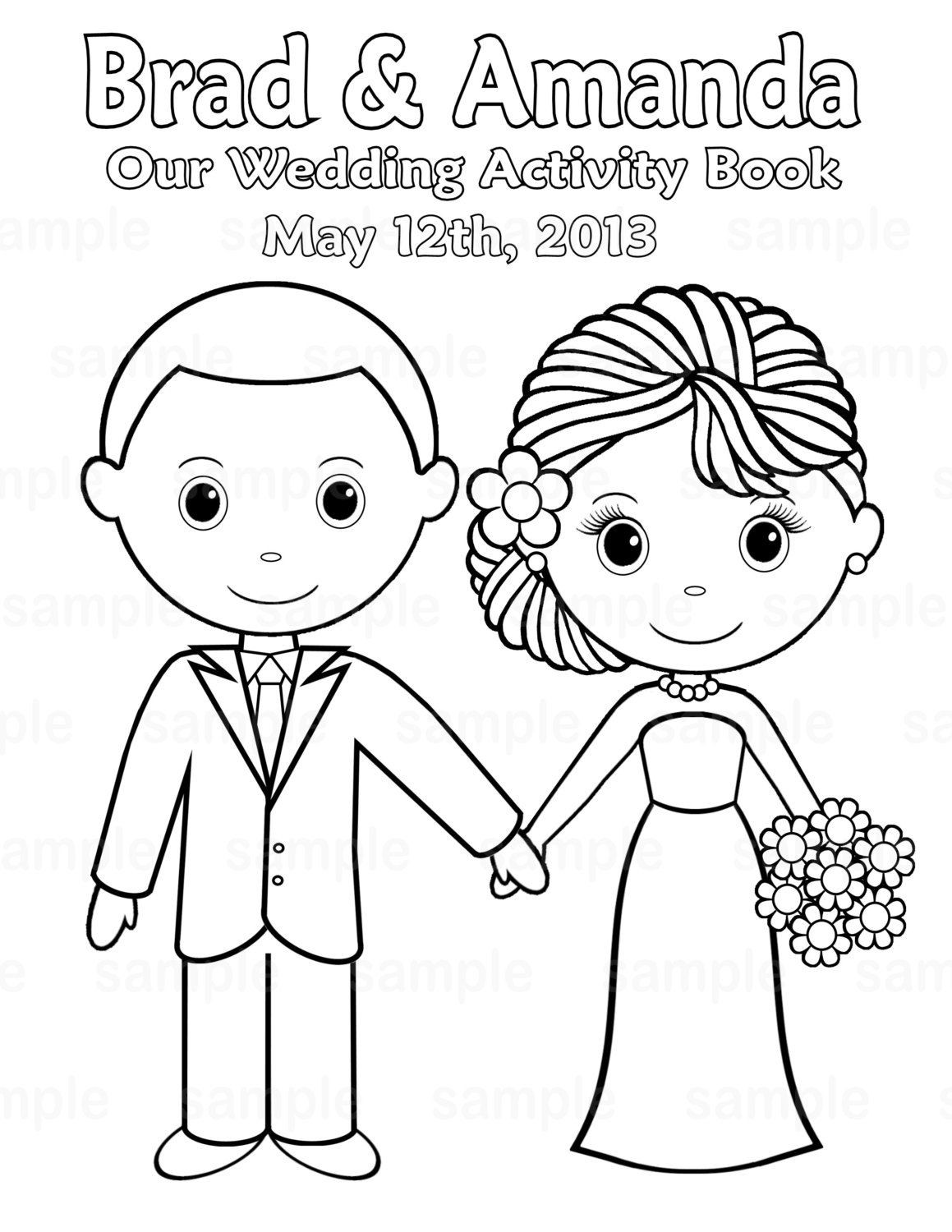 Personalized Coloring Books For Kids
 free printable coloring pictures wedding