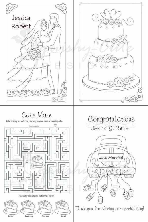 Personalized Coloring Books For Kids
 Wedding Coloring Book Kids Wedding Favors Personalized