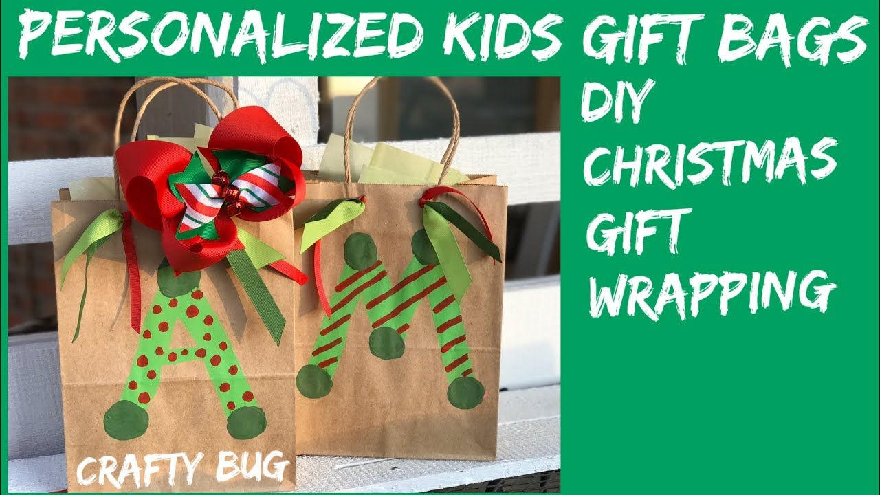 Personalized Gifts For Kids Cheap
 DIY KIDS PERSONALIZED GIFT BAGS Christmas t bags easy