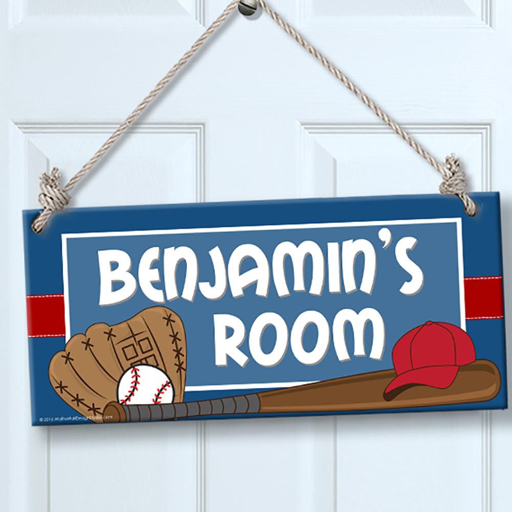 Personalized Kids Room Signs
 Personalized Kids Sign for Wall Door Baseball Star Theme
