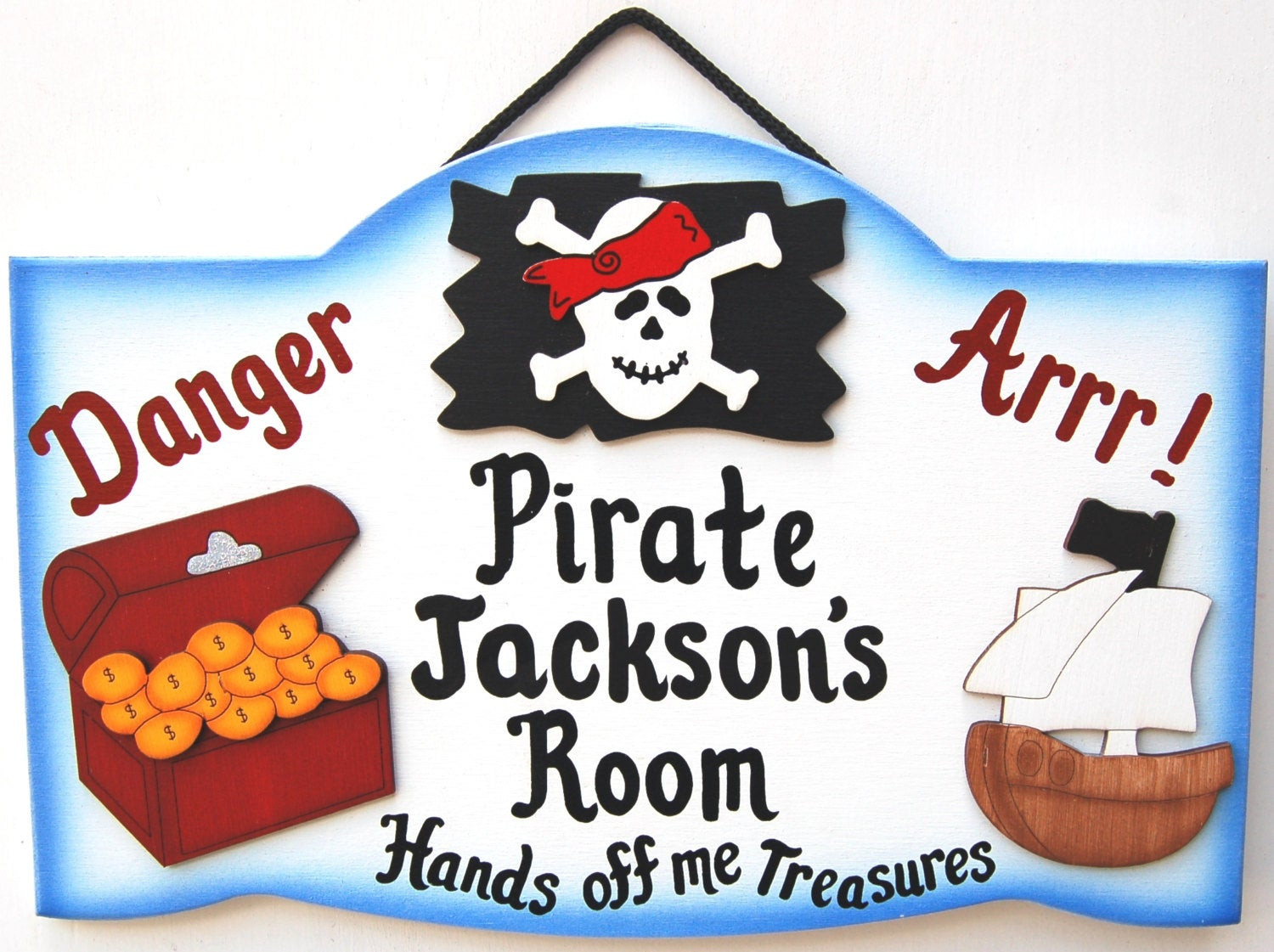 Personalized Kids Room Signs
 Personalized Pirate Kids Room Sign