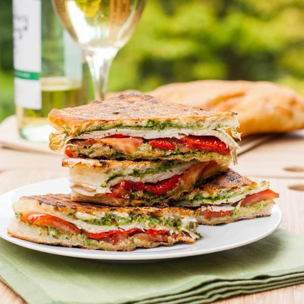 Pesto Panini Recipes
 Turkey Pesto Panini with Roasted Red Pepper Gluten Free