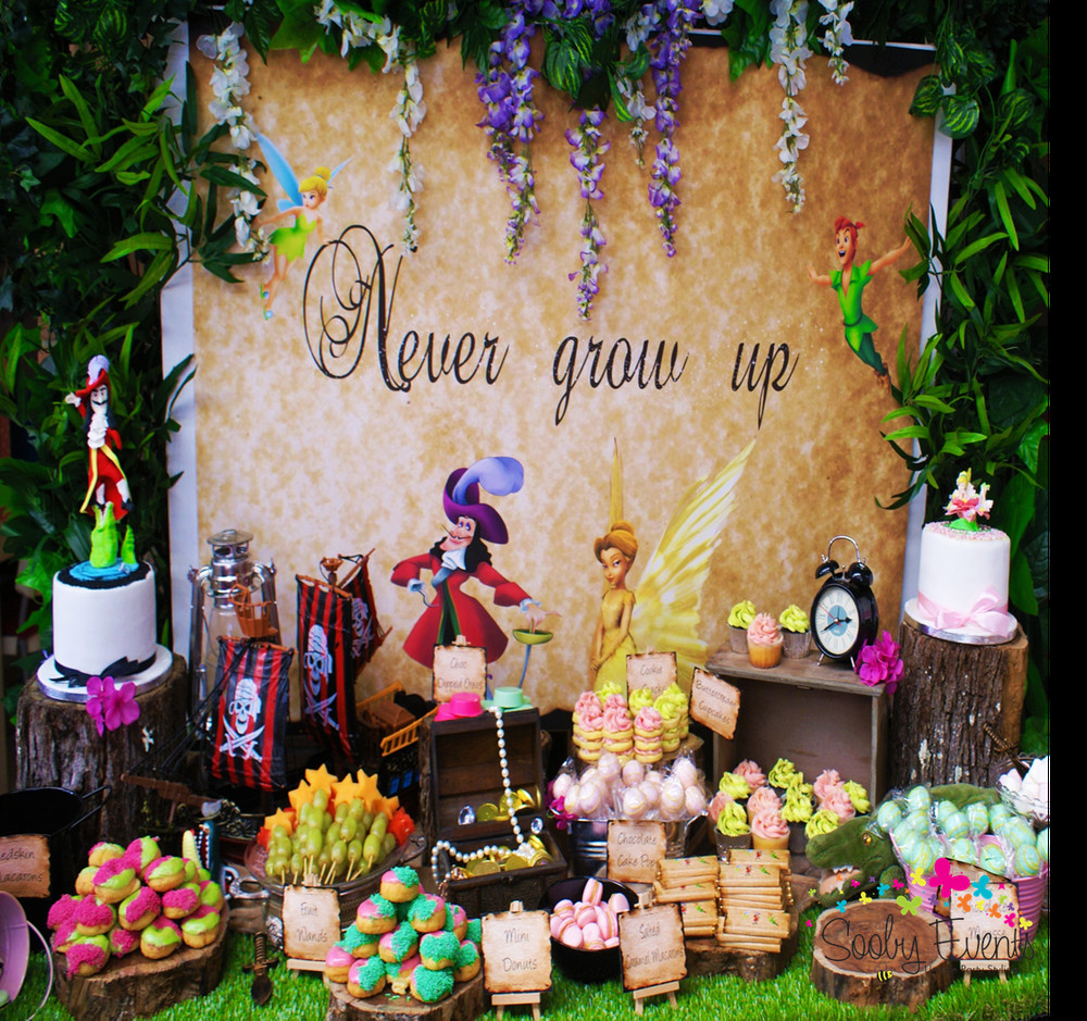 Peter Pan Birthday Party Supplies
 Awesome dessert table at a Peter Pan birthday party See