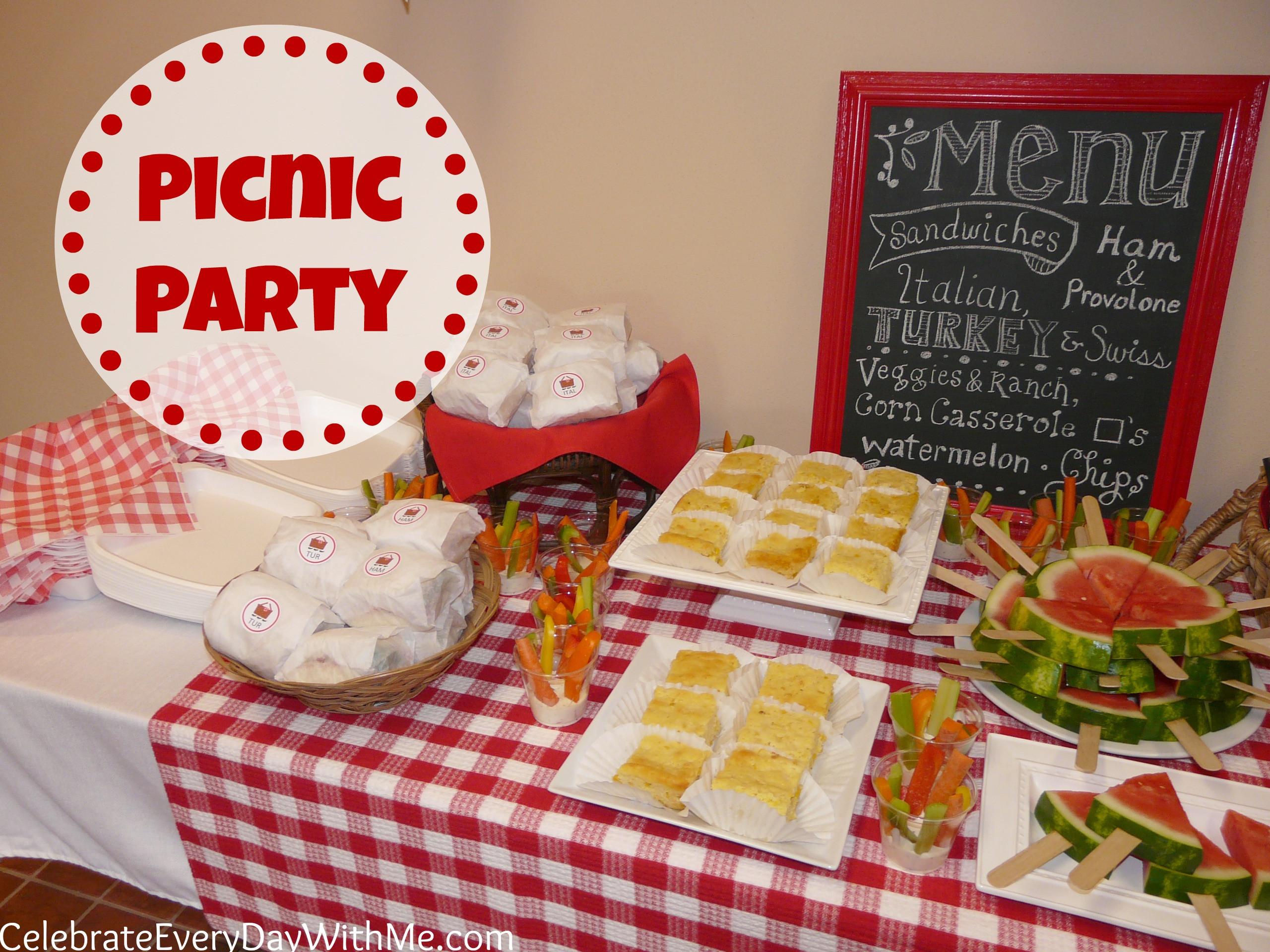 Picnic Birthday Party Food Ideas
 A Picnic Party Celebrate Every Day With Me