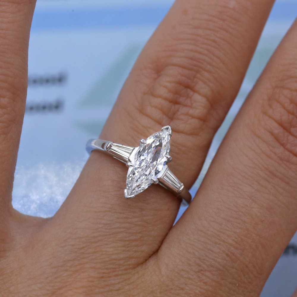 Pictures Of Diamond Engagement Rings
 Platinum Marquise Diamond Engagement Ring with 1 45ct