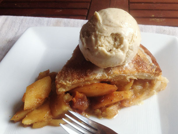 Pie And Ice Cream
 Superlative Apple Pie with Homemade Vanilla Ice Cream