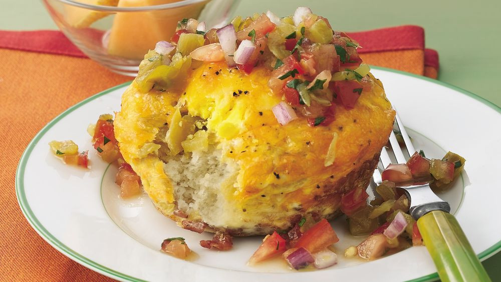 Pillsbury Biscuit Breakfast Recipes
 Breakfast Biscuit Cups with Green Chile Salsa recipe from