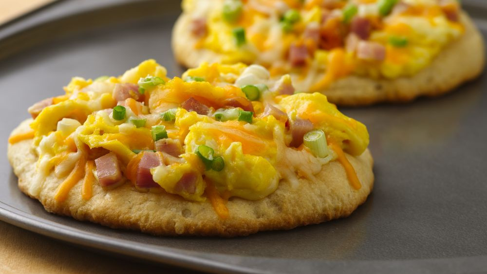 Pillsbury Biscuit Breakfast Recipes
 Ham Swiss and Cheddar Breakfast Pizza recipe from