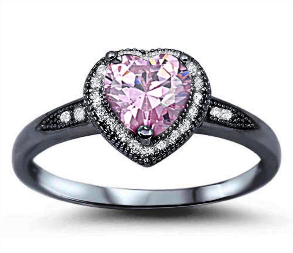 Pink And Black Diamond Wedding Rings
 22 Black and Pink Wedding Rings Designs Trends