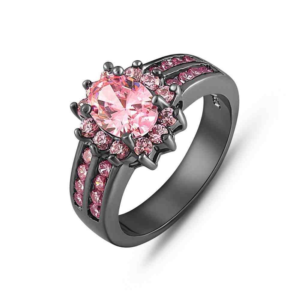 Pink And Black Diamond Wedding Rings
 Black Gold And Pink Diamond Engagement Rings Wedding and