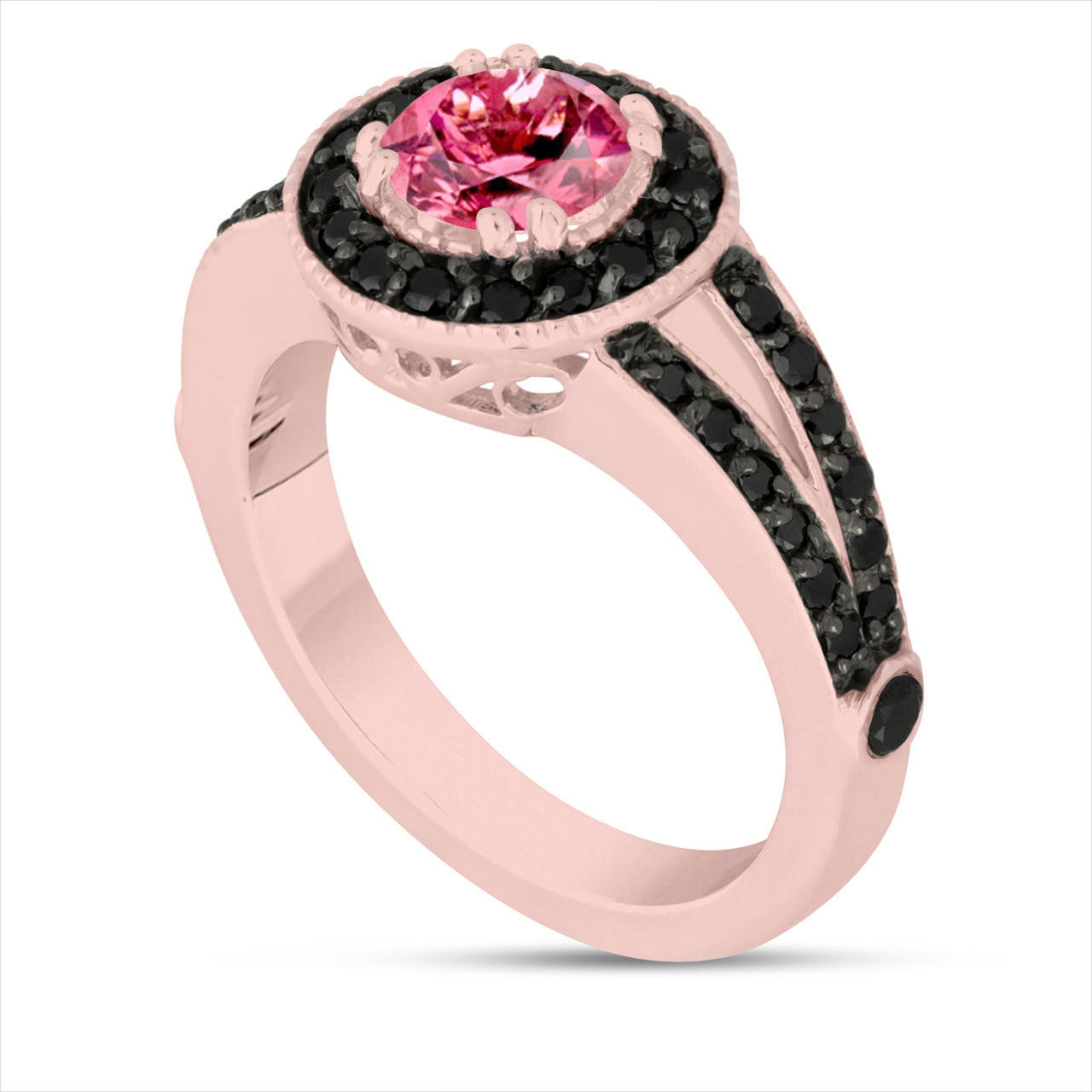 Pink And Black Diamond Wedding Rings
 22 Black and Pink Wedding Rings Designs Trends