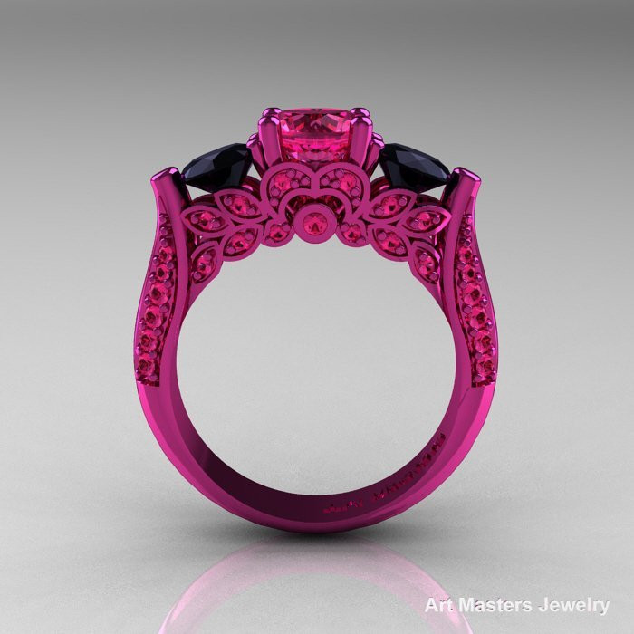 Pink And Black Diamond Wedding Rings
 Pink and Black Diamond Engagement Rings Wedding and