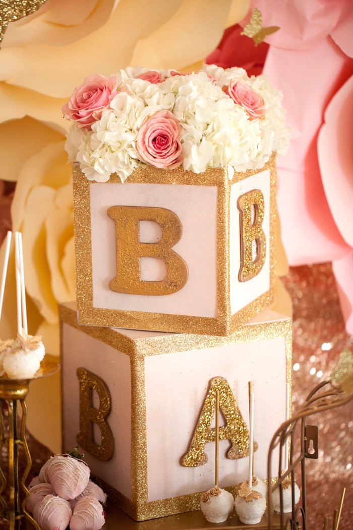 Pink And Gold Baby Shower Decoration Ideas
 Kara s Party Ideas Pink & Gold Butterfly Baby Shower