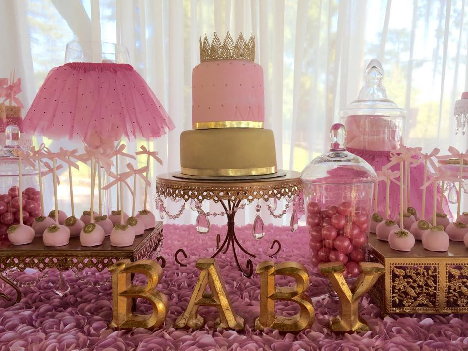 Pink And Gold Baby Shower Decoration Ideas
 Tutu and Tiara Baby Shower Baby Shower Ideas Themes