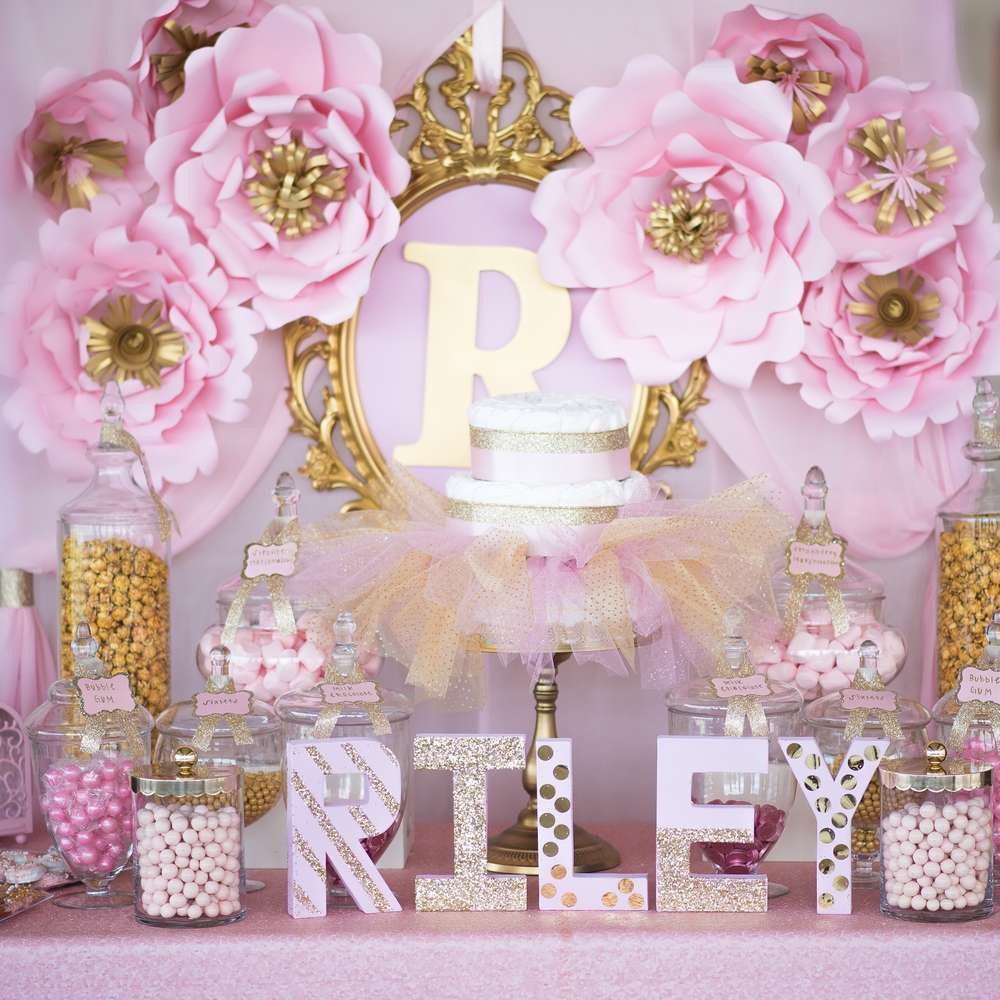 Pink And Gold Baby Shower Decoration Ideas
 Shimmering Pink And Gold Baby Shower Baby Shower Ideas