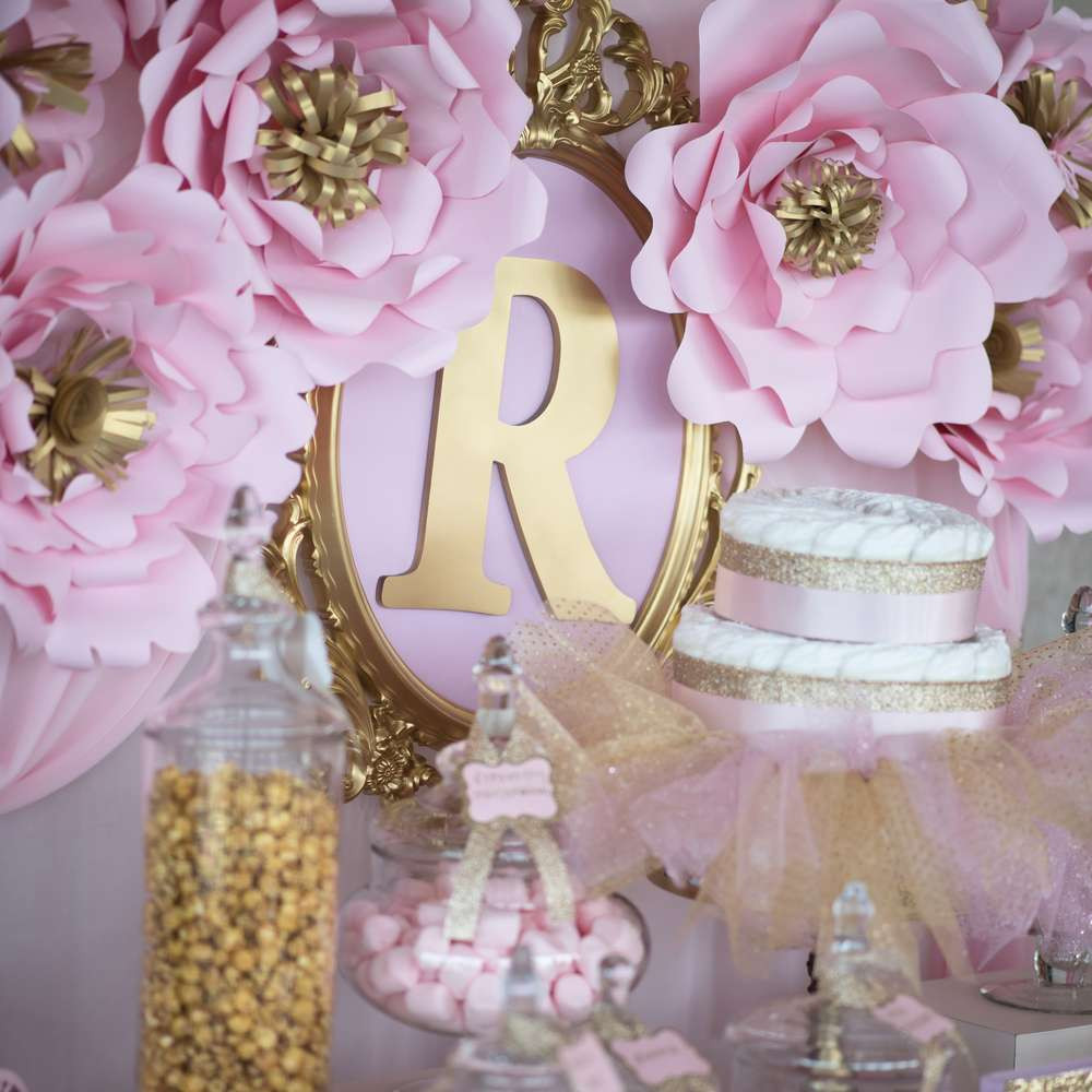 Pink And Gold Baby Shower Decoration Ideas
 Shimmering Pink And Gold Baby Shower Baby Shower Ideas