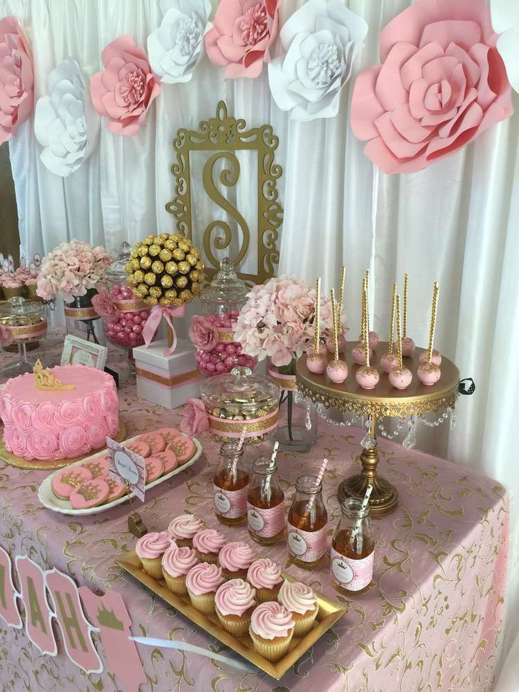 Pink And Gold Baby Shower Decoration Ideas
 Pink and Gold Baby Shower Baby Shower Party Ideas With
