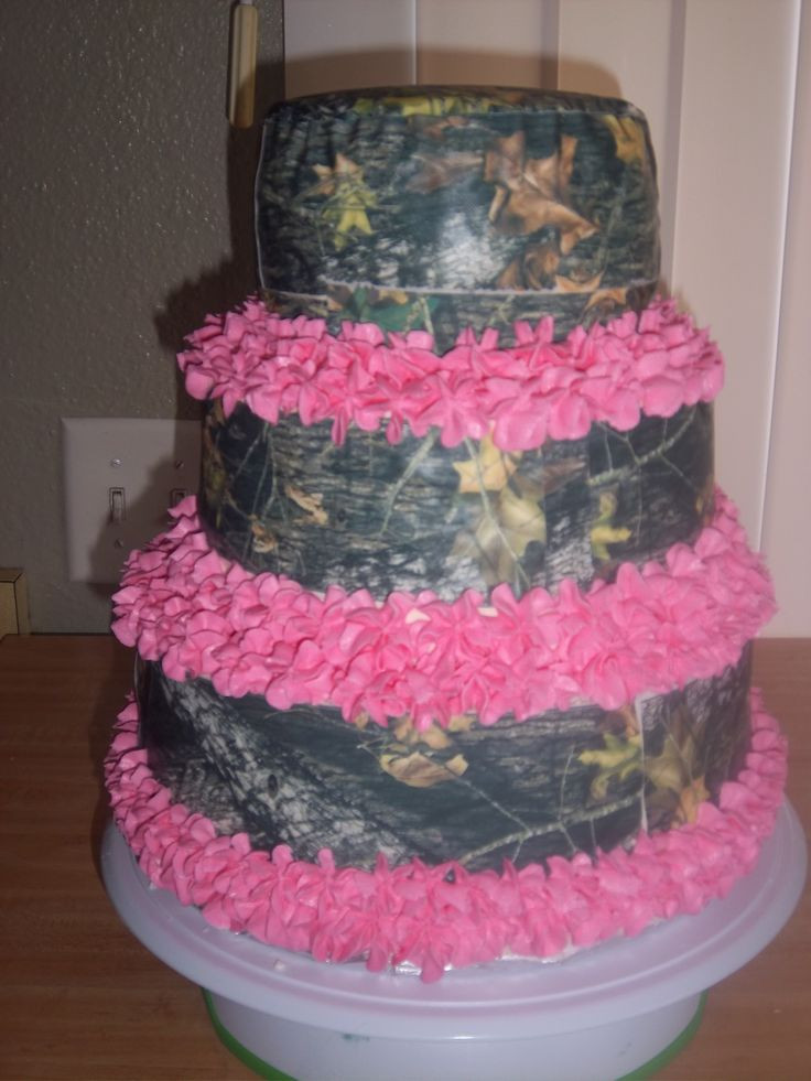 Pink Camo Birthday Cakes
 75 best images about Birthday Cake Peace Signs Pink Camo