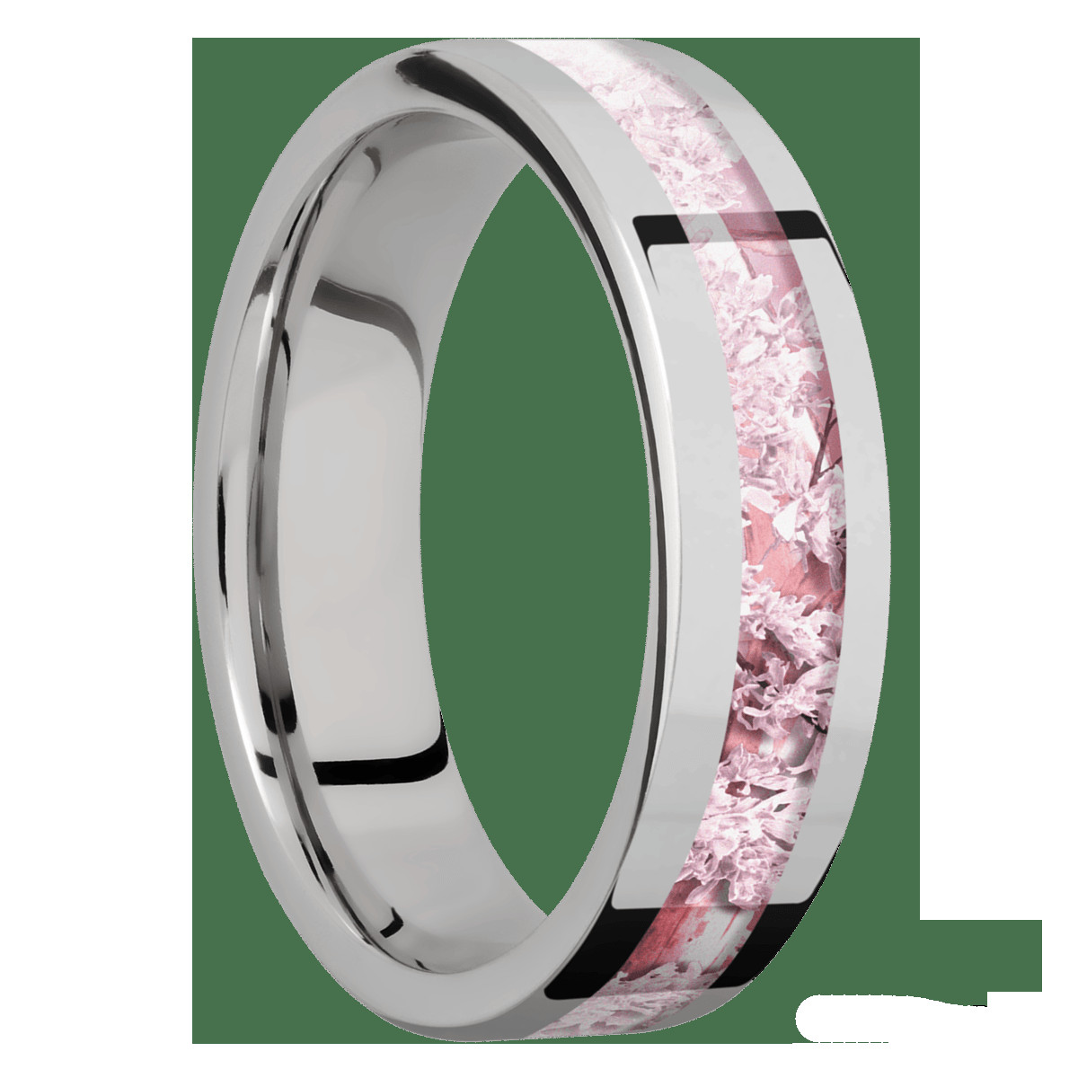 Pink Camo Wedding Rings For Her
 Pink Camo Ring for Her in Titanium Free Shipping