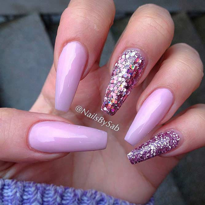Pink Glitter Nails Acrylic
 Brilliant Pink Acrylic Nails To Try