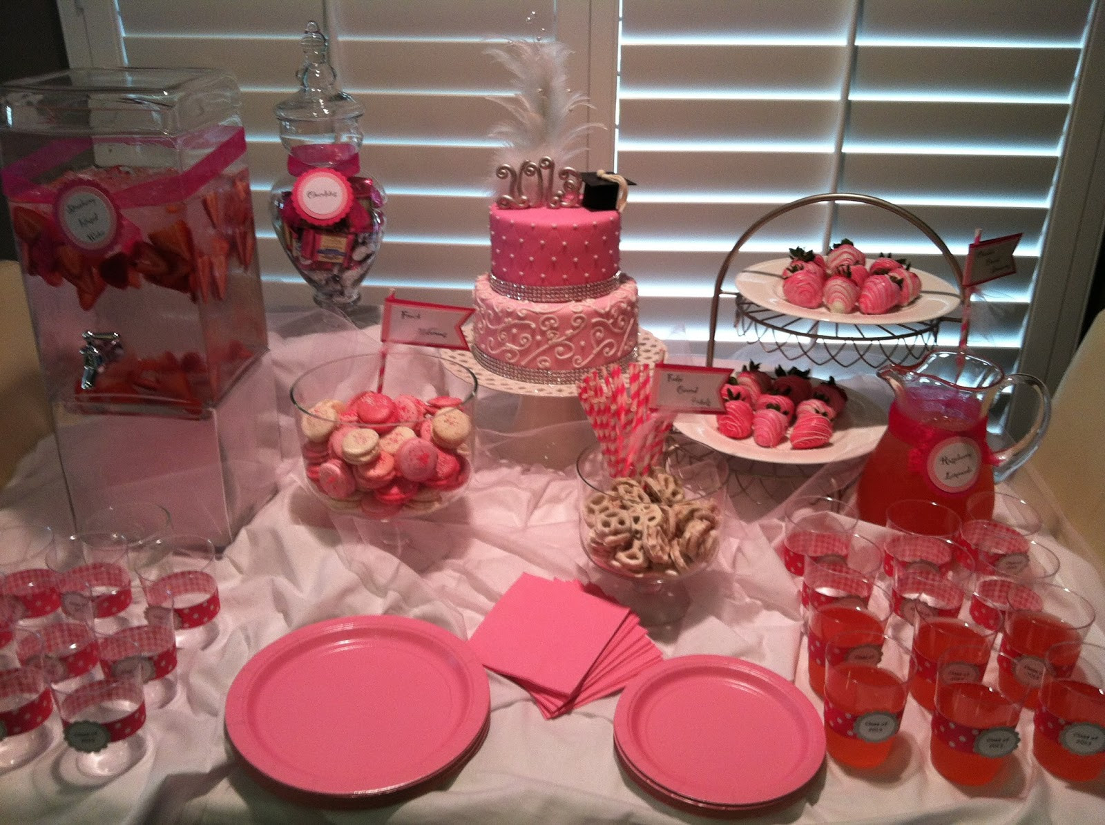 Pink Graduation Party Ideas
 A Little Something Sweet Pink Graduation Party