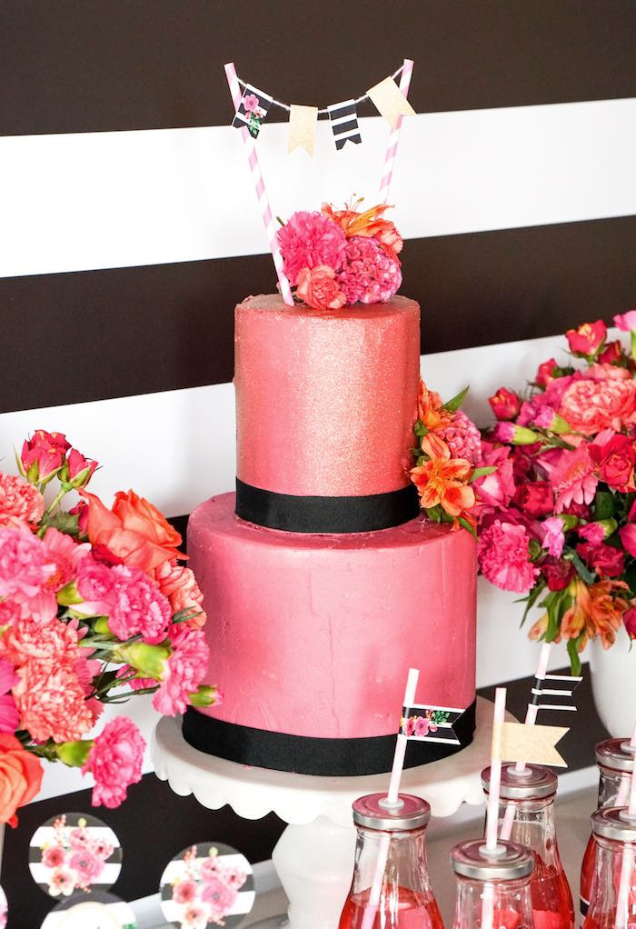 Pink Graduation Party Ideas
 Kara s Party Ideas Modern Floral Graduation Party