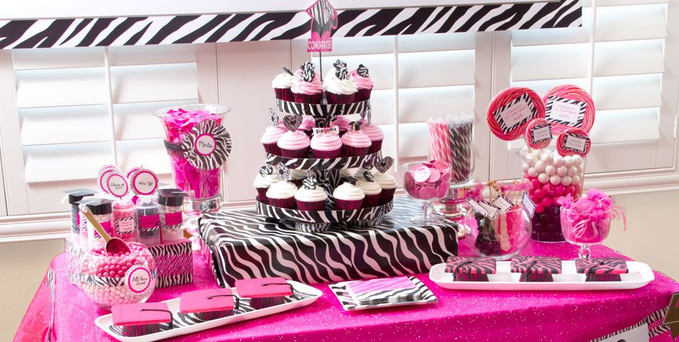 Pink Graduation Party Ideas
 Pink & Black Graduation Baking Supplies Party City