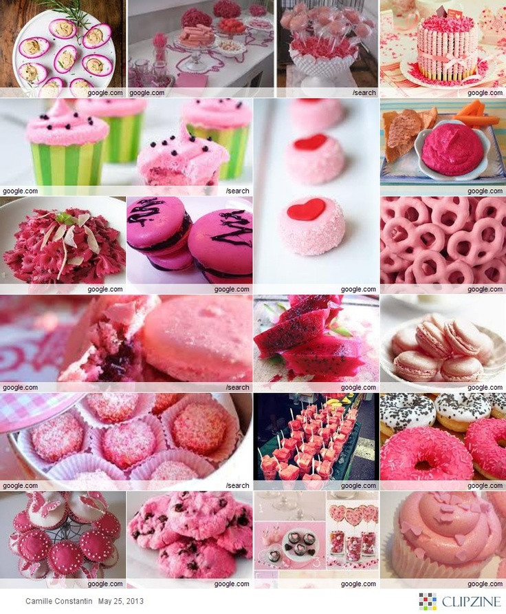 Pink Party Food Ideas
 Pink food dyed pasta and dip Party Ideas